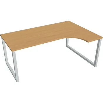 Psací stůl Hobis Kancelářský pracovní stůl Hobis Ergo UEO1800L, bílá RAL 9016, deskabuk