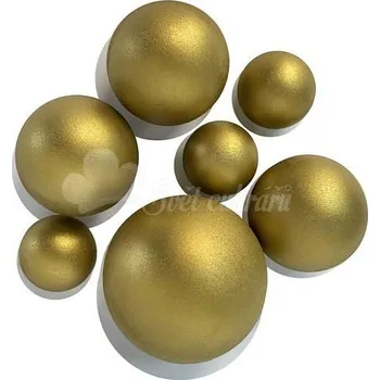 Svatební dekorace Čokoládové koule extra velké – zlaté - K-Decor