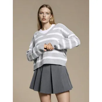 Dámský svetr Sinsay - Pruhovaný svetr - bílá - 238GT-00P - 238GT-00P-XL