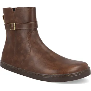 Dámská zimní obuv Barefoot kotníkové boty Peerko - Glamour Brown hnědé Velikost: 43