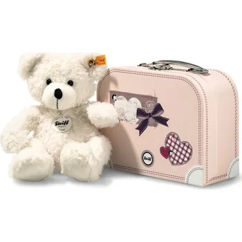 plyšák PLYŠOVÝ MEDVÍDEK STEIFF S KUFŘÍKEM, LOTTE, 28 CM