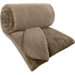 Přehoz na sedačku - pohovku - deka BERTA béžová 170x210 cm Mybesthome