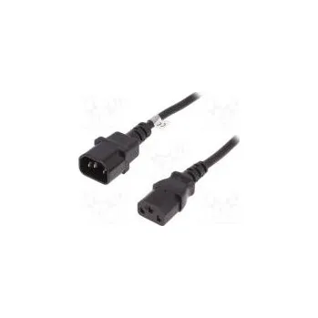 Napájecí kabel Kabel IEC C13 zásuvka,IEC C14 vidlice 5m černá 3x1mm2 10A