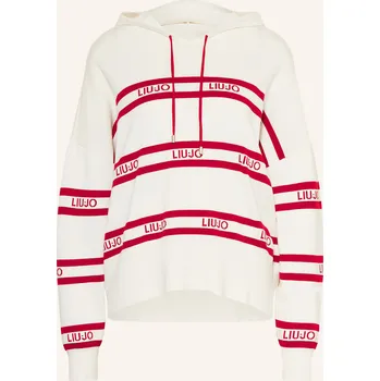 Dámská mikina Liu Jo Dámská Úpletová Mikina S Kapucí, červená / krémová, 38