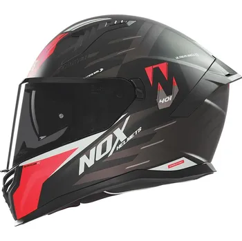 Helma na motorku Přilba n401 crower, nox (černá matná, červená, vel. 2xl)