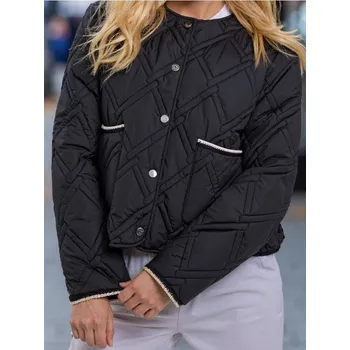 Dámský kabát Sinsay - Prošívaná puffer bunda - černá - 564FH-99X - 564FH-99X-XXL