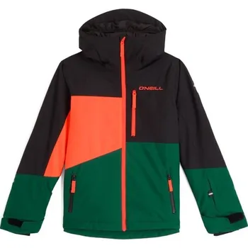 Chlapecká lyžařská/snowboardová bunda O'Neill FWC'CRUZ TRIPLE SNOW 164 Černá, Tmavě zelená, Oranžová