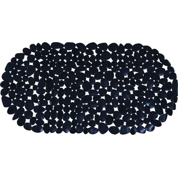 Protiskluzová podložka MSV protiskluzová podložka do vany GALETS, černá, PVC, 35 x 68 cm