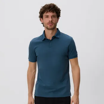 Reserved - Pima bavlněné polo slim - ocelově modrá - 855DI-95X - 855DI-95X-XXL