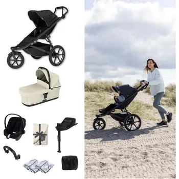 Kočárek THULE Urban Glide 3 Kočárek trojkombinace Set B - Black Soft Beige