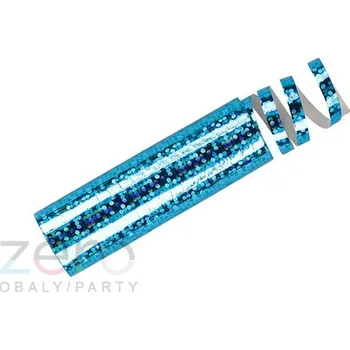 Konfeta Serpentýny holografické 18 ks x 3,8 m (12,5 cm) - sv. modrá