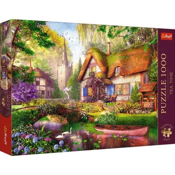 Puzzle Trefl PUZZLE PREMIUM Čas na čaj Dřevěná chata 68x48cm 1000 dílků