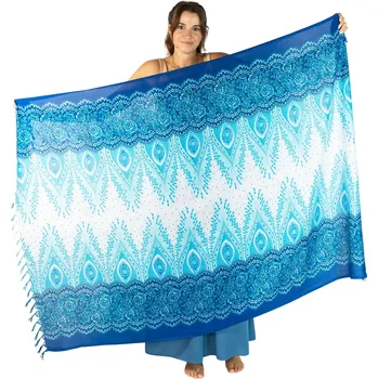 Šátek Sarong / pareo / plážový šátek Monara Bright Blue, Sittar.cz