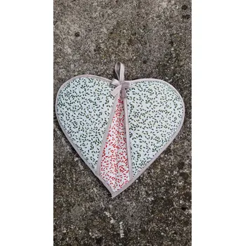 Vánoční dekorace Srdíčková chňapka - vánoční 01