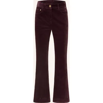 Pamela Henson Dámské 7/8 Manšestrové Kalhoty, tmavě červená, 40