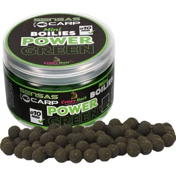 Boilies Sensas Mini Boilies Crazy Green - Česnek 10 mm 80 g