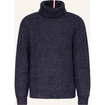 Pánská móda Tommy Hilfiger Pánský Oversized Svetr S Rolákem, tmavě modrá, M