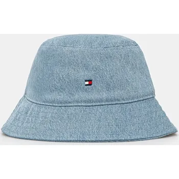 Klobouk Dětský bavlněný klobouk Tommy Hilfiger AU0AU01965.PPYA modrá 95X, vel. 50/52