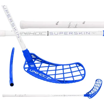 Florbalová hůl UNIHOC Stick Epic Superskin Regular 29 White/Blue 100 cm L - 100 (111) cm/Levá ruka dole