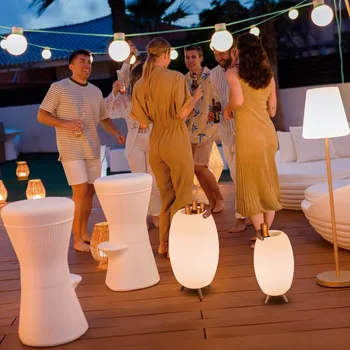 Venkovní osvětlení Newgarden LED stojací lampa Apolo, bílá, PE, IP44 - Výška rukojeti 15,5 cm; délka kabelu USB-C 100 cm 1 x 1 W LED - Doprava zdarma