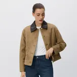 Reserved - Bunda z umělého semiše - béžová - ZR314-80X - ZR314-80X-M