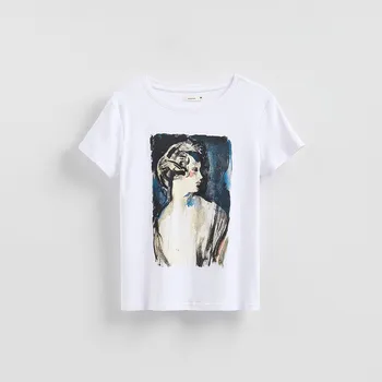 Dámské tričko Reserved - Tričko s potiskem - bílá - WC358-00X - WC358-00X-L