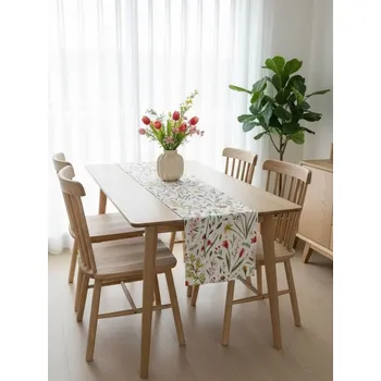 ubrus Sinsay - Běhoun na stůl s rostlinným vzorem - zelená - 083GN-77X - 083GN-77X-ONE