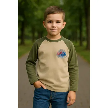 Dívčí mikina BAZAR - Dětská mikina , béžovo/zelená Dětské velikosti 1: EU 152