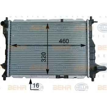 Chladič motoru BEHR HELLA SERVICE Chladič vody BHS 8MK 376 748-721