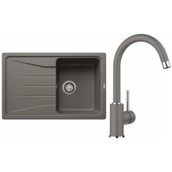 Granitový dřez Blanco Set 08-B 25 Sona 45 S Šedá vulkán + Mida Šedá vulkán