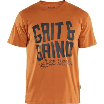 Pánské tričko BLAKLADER Sweden Grit oranžové pánské profi triko 100% Ba 4XL