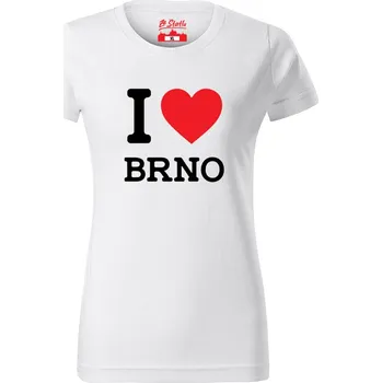 Dámské tričko Dámské tričko - I love Brno Bílá L