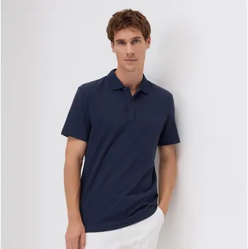 Pánské tričko Reserved - Polo regular - tmavomodrá - 290EF-59X - 290EF-59X-XXL