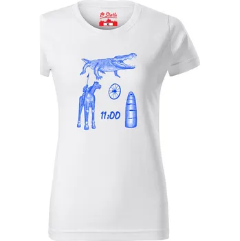 Dámské tričko Dámské tričko - Brněnské symboly kresba Bílá M