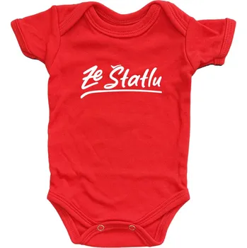 Kojenecký body Kojenecké body - Ze Štatlu bílý potisk Červená 80