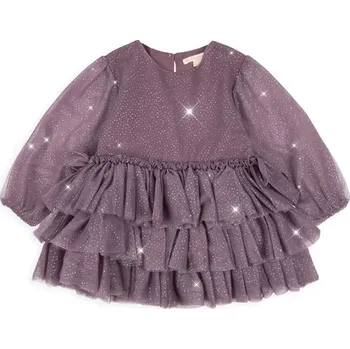 Dětská móda Dívčí šaty Konges Sløjd FAY DRESS GRS KS103807.9BYA fialová 94X, vel. 134-140