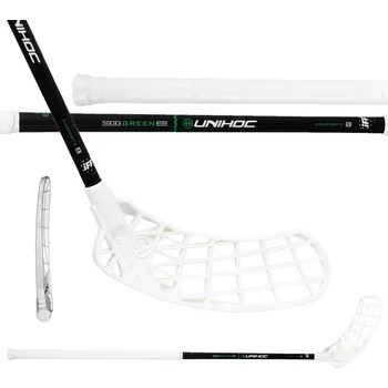 Florbalová hůl UNIHOC Iconic ECO Composite 28 white 96cm L - 96 (107) cm/Levá ruka dole