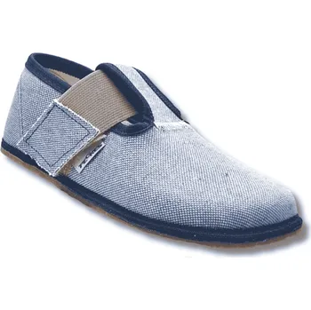 Chlapecké bačkory PEGRES barefoot chlapecké bačkory BF01, MODRÁ Velikost: 26