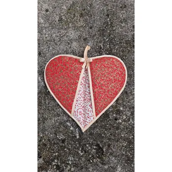 Vánoční dekorace Srdíčková chňapka - vánoční 03