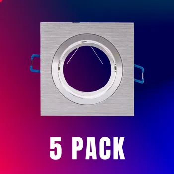 Bodové svítidlo Podhledový rámeček broušený hliník hranatý výklopný, BALENÍ 5 KUSŮ - LED Solution - 101177/5PACK - 101177/5PACK