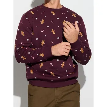 Pánská mikina Sinsay - Mikina s vánočním motivem - kaštanová - 926EU-83X - 926EU-83X-S