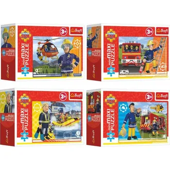 Puzzle Trefl PUZZLE MiniMaxi Hrdinský Požárník Sam 22x16cm 20 dílků 4 druhy
