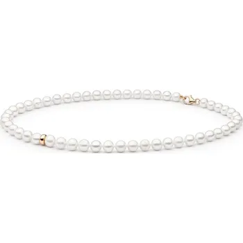 Náhrdelník Gaura Pearls Perlový náhrdelník Francesca - stříbro 925/1000 222-66C 40 cm Bílá