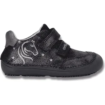 Dětská treková obuv D.D.Step barefoot celoroční dívčí boty, S063 Black Velikost: 28