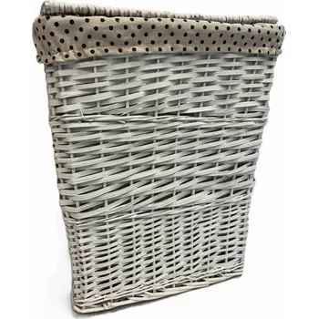 Koš na prádlo Vingo Bílý proutěný koš na prádlo s víkem - hranatý Rozměry (cm): 47x36, v. 59