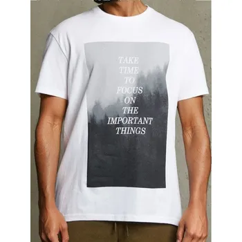 Pánské tričko Sinsay - Tričko s krátkým rukávem - bílá - 857GP-00X - 857GP-00X-M