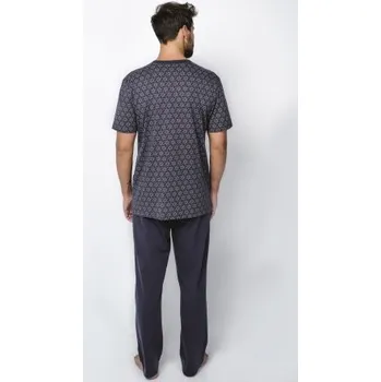 Pánské pyžamo Pánské pyžamo Italian Fashion Ricardo Tmavě modrá XL