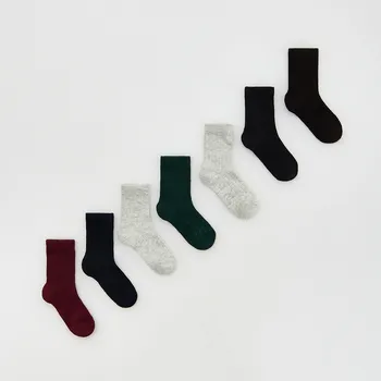 Reserved - Sada 7&nbsp;párů ponožek - tmavě šedá - 177HE-90X - 177HE-90X-K19