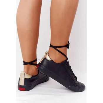 Dámské tenisky Dámské Kožené Tenisky CROSS JEANS HH2R4001C Barva: Černá, Velikost: 38