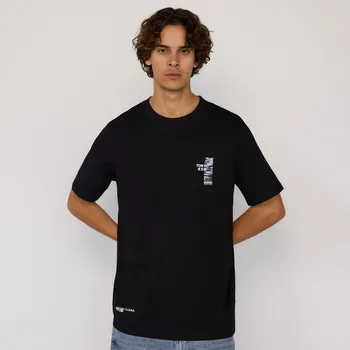 Pánské tričko Reserved - Tričko regular s potiskem - černý - 437EX-99X - 437EX-99X-L